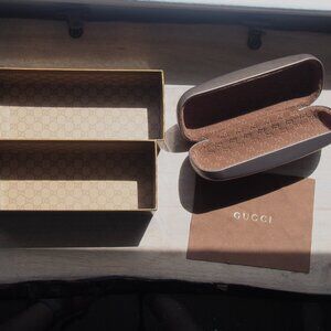 Gucci Sunglasses Hard Case with Box and Clean Cloth ONLY